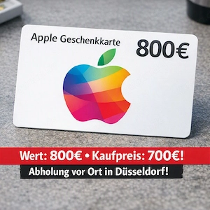 Apple Geschenkkarte 800  Guthaben