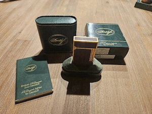 S.T. Dupont for Davidoff Ligne 2 Feuerzeug Sycomore Holz Gold   Unbenutzt   NOS Full Set