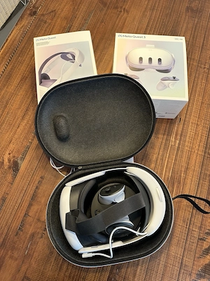 Meta Quest 3 512GB VR-Headset weiß + Case + Oculus Link Cable + Elite Strap