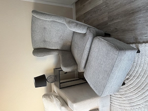 Ohrensessel inkl. Hocker grau