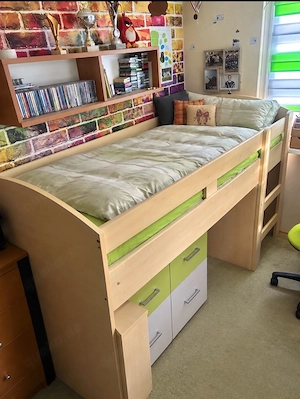 Hochbett mit Unterschrank 