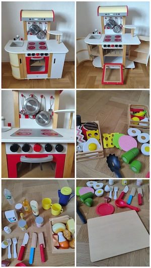Kinder-Spielzeugküche mit viel Zubehör abzugeben