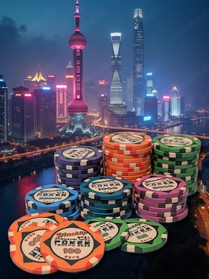 Premium Keramik Pokerchips "Blacktip Shanghai Open 2026"   10g Full-Face (Versand frei!)