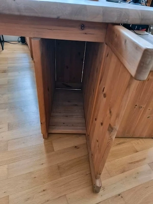 Schreibtisch Massivholz gross - 225 cm plus Schrank Bild 9