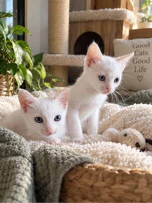 Zuckersüßes Katzenpärchen sucht ein liebevolles Zuhause     