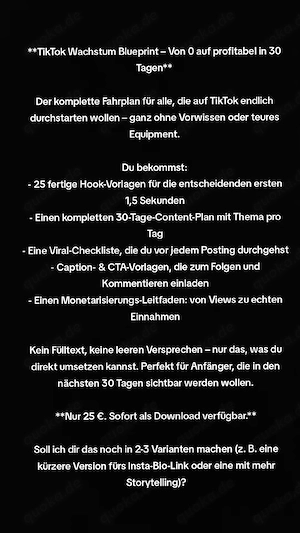 creator hilfe 30 tagr 