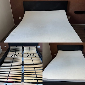 Ikea Malm 140x200cm Bett inkl. Matratze Topper Lattenrost