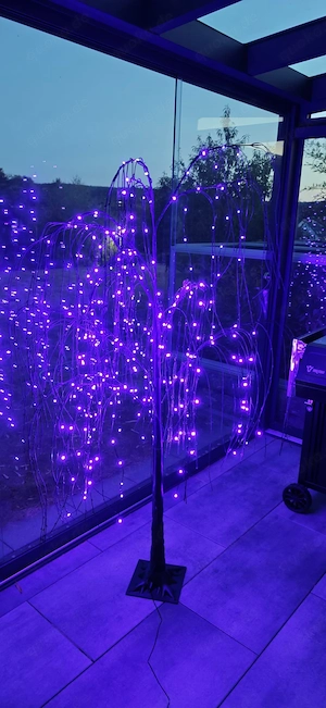 Halloween LED-Lichterbaum lila Trauerbaum