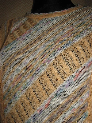 NEU 1980er VINTAGE DESIGNER Diagonal Streifen Perlgarn Feinstrick Pullover 42-44  M-L vanille gelb