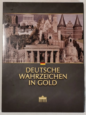 Komplette Sammlung "Deutsche Wahrzeichen in Gold" 12 Goldmünzen in 585er Gold a 0,28 Gramm im Album