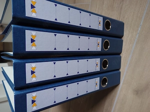 4x BLUE FILE Aktenordner DIN A4   blau   Hebelmechanik