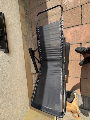 Gartenliege   Relaxliege   klappbar   schwarz