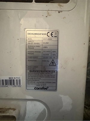 Comfee Luftentfeuchter MDDP-30DEN7   30 L Tag   Top Zustand
