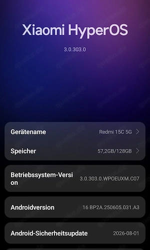 Smartphone Redmi 15c 5g 