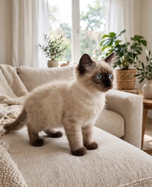 Süßer Ragdoll Seal Point Kater - 3 Monate - Abgabebereit