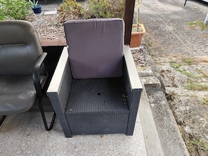Rattan Garten-Sitz Lounge mit Polsterauflagen
