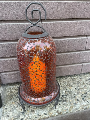 Mosaik-Kerzenhalter aus Glas