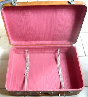 Alter Lederkoffer braun Reisekoffer Vintage gut erhalten