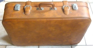 Alter Lederkoffer braun Reisekoffer Vintage gut erhalten