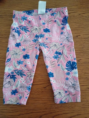 3 4-Leggings rosa mit Blumen 92 Palomino 
