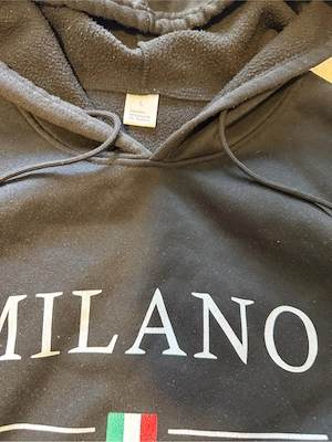 Stylischer Milano Italia Hoodie Gr. L | Schwarz | Neu & Vielseitig
