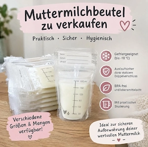 Muttermilchbeutel für Gefrierschrank (Medela Lansinoh)