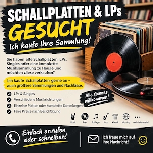 Schallplatten gesucht   Ich kaufe LPs, Singles & Sammlungen