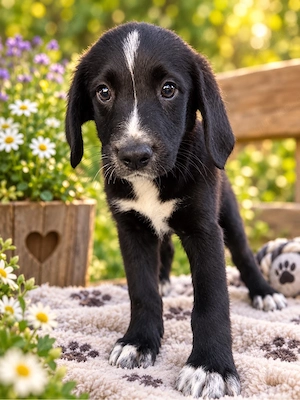 Labrador-Bernersennen Welpe