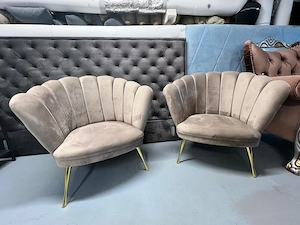 Brandneues Muschel-Sessel 2er Set   Perfekt für Paare & Lounge