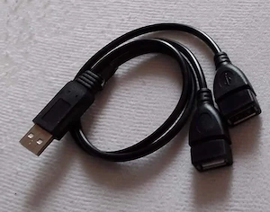 Kabel USB Typ A Stecker zu 2 x USB Typ A Buchse Y-Splitter Ladekabel