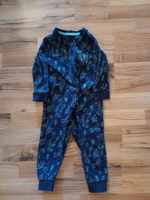 Schlafanzug ohne Fuß blau Drachen Burg leuchtend 86 92 Lupilu 