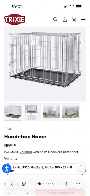 Trixie Hundebox Home Gitterkäfig Gitterbox - neuwertig 