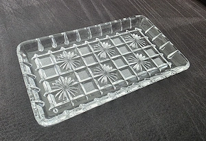 Vintage Glasschale   Gebäckschale