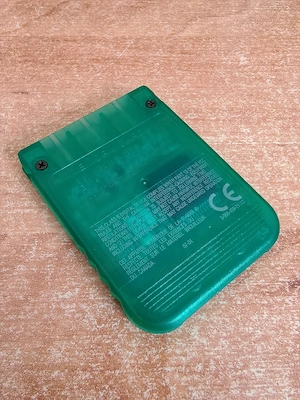 Original Sony PS1 Playstation Memory Card SCPH-1020 Green Transparent Bild 4