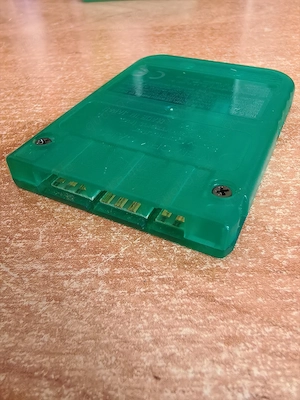 Original Sony PS1 Playstation Memory Card SCPH-1020 Green Transparent Bild 5