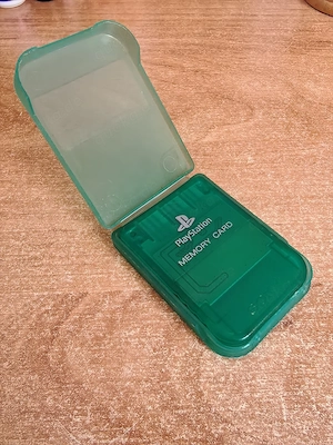 Original Sony PS1 Playstation Memory Card SCPH-1020 Green Transparent Bild 2