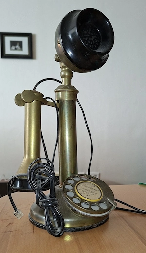Vintage Antik Messing Festnetz Telefon Dreh- Wählscheibe