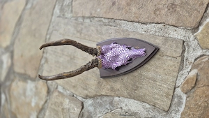Geweih Strass Dekoration Boho bunt Handarbeit