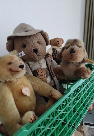 2 Steiff Tiere,Monibär und kl.Teddy