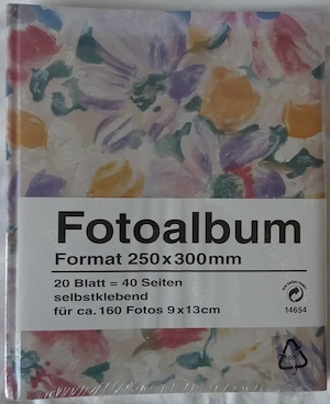 DK Fotoalbum 20 Blatt Blüte selbstklebend Format 25x30 unbenutzt neuwertig noch orig. verpackt