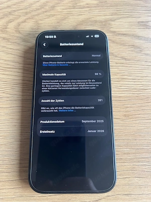 Apple iPhone 16 128 GB   sehr guter Zustand   98 % Akku