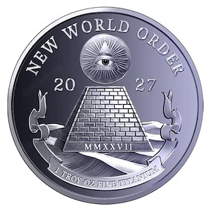 USA 2027 "New World Order" 1 oz Titanium, Stempelglanz