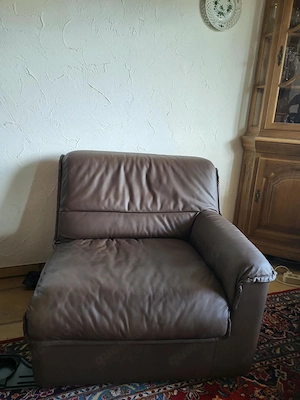 Rarität! 2 x Hochwertiges 2-Sitzer Sofa Leder Couch echt Büffelleder, zerlegbar. TOP Zustand! Bild 7