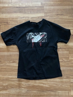 ROMWE T-Shirt Schwarz Damen mit Aufdruck Emo   Grunge   Alternative Gr. S