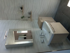 Waschtischanlage mit WC 