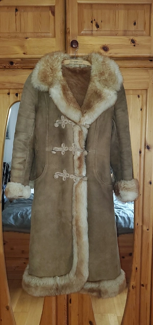Vintage Wildledermantel gefüttert 70er Jahre