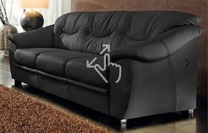 Zwei 3er Ledercouch