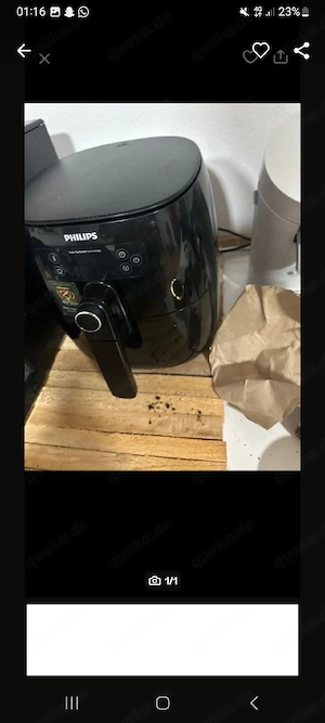 Fritteuse Schwarz kaum benutzt