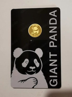 Goldmünze in Coincard "Panda" .9999 Gold, 1 1000 oz Auflage nur 10.000 Stück!