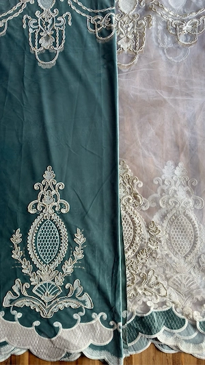 stoff   Gardinen Stoff   textil mit Tüll